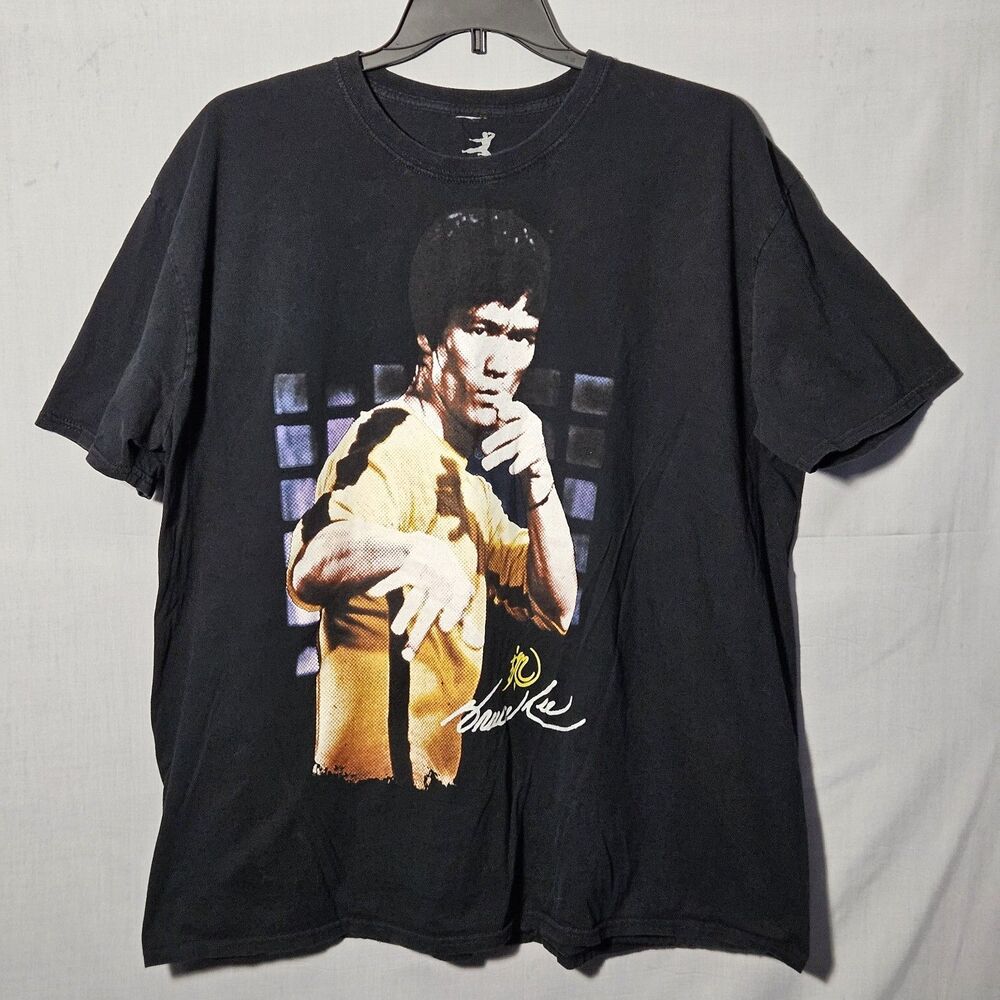 Bruce Lee Shirt Mens 2XL Black Game of Death Graphic SS Kung Fu Martial Arts MMA